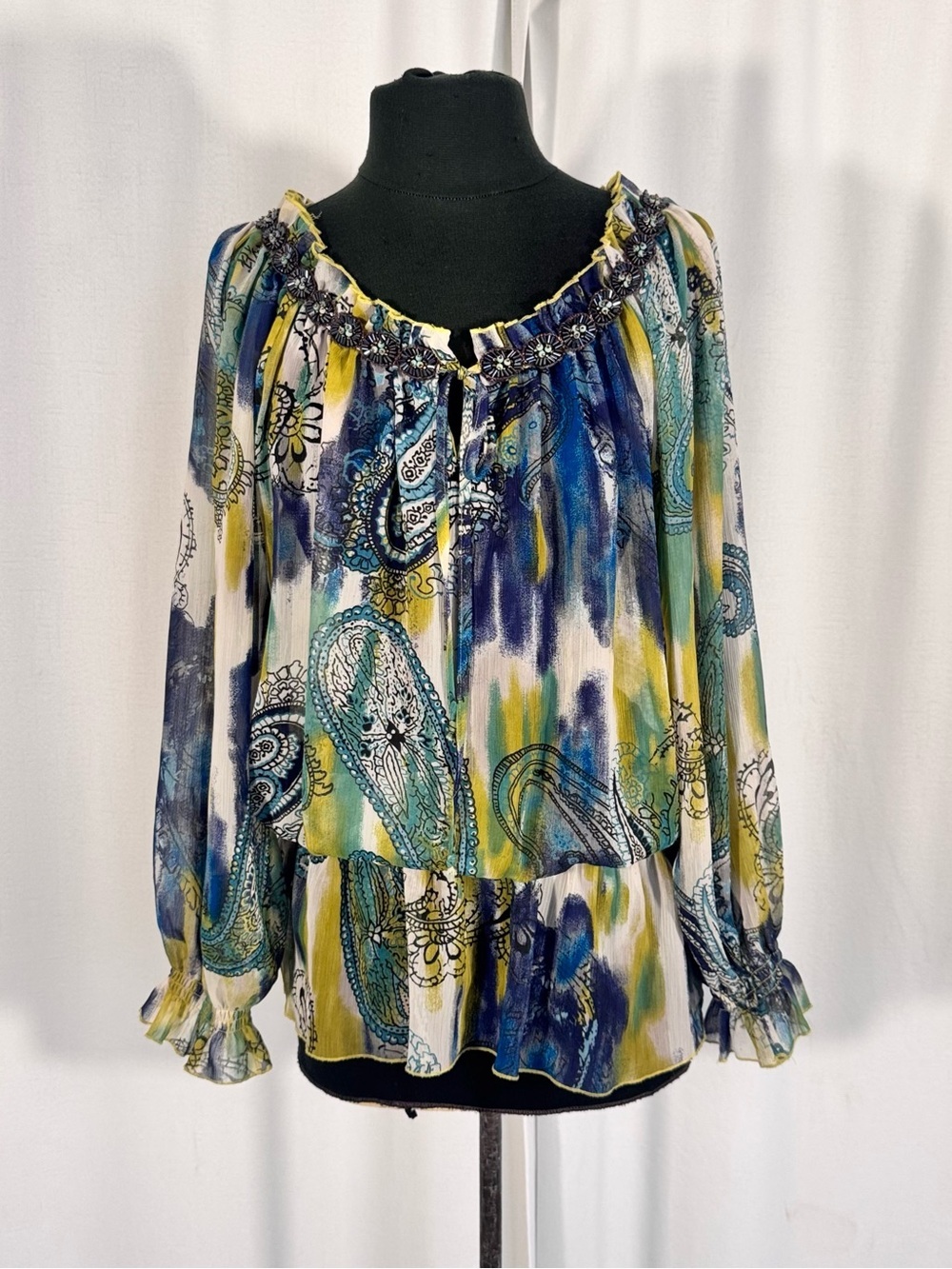 Mushka by Sienna Rose Beaded Boho Blouse